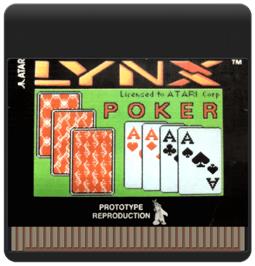 Cartridge artwork for Poker on the Atari Lynx.