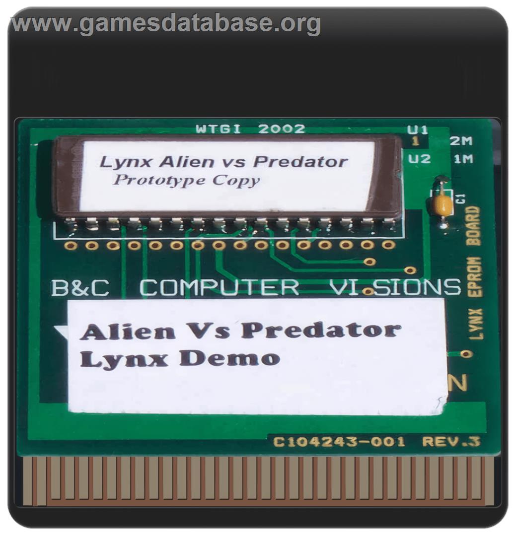 Alien vs Predator - Atari Lynx - Artwork - Cartridge