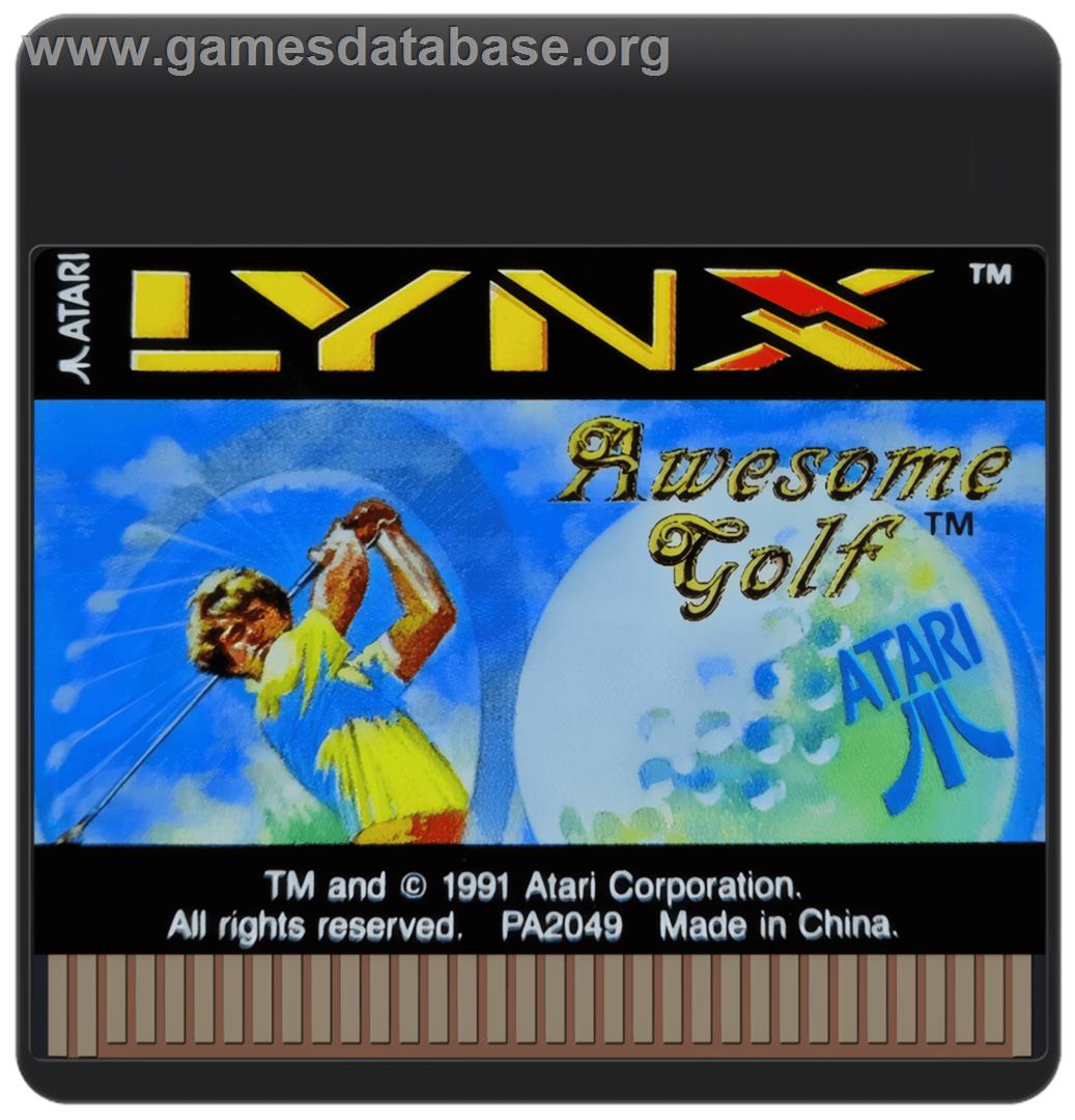 Awesome Golf - Atari Lynx - Artwork - Cartridge