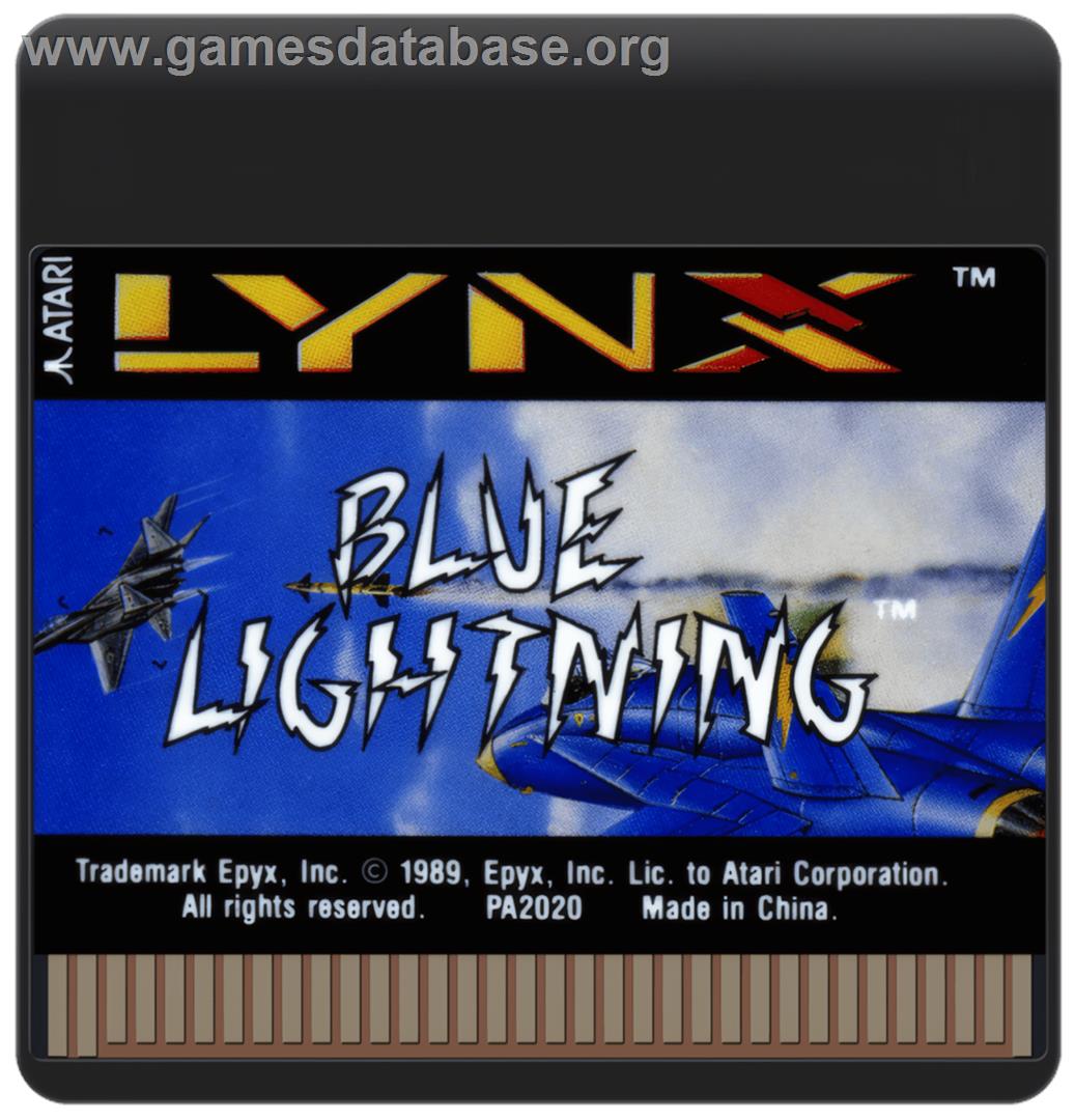 Blue Lightning - Atari Lynx - Artwork - Cartridge
