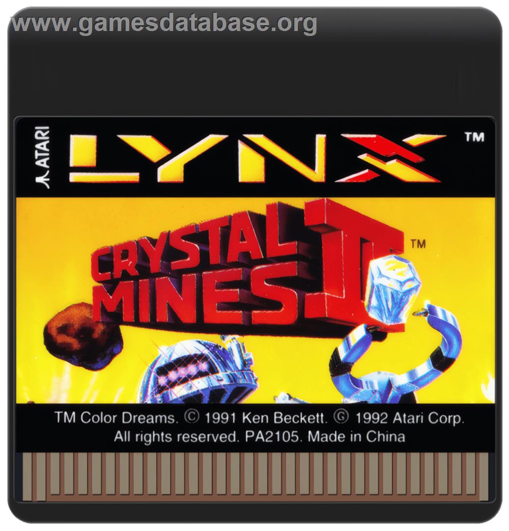 Crystal Mines II - Atari Lynx - Artwork - Cartridge