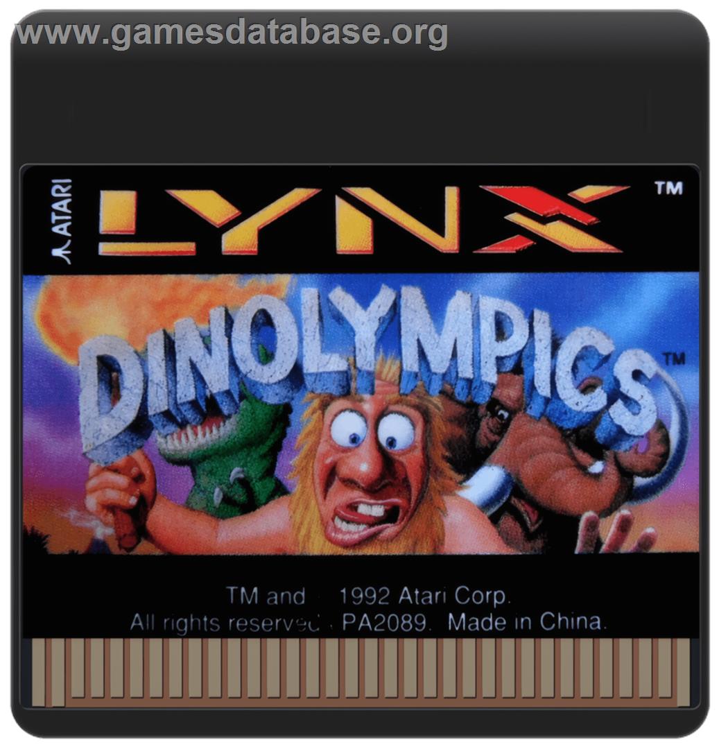 Dinolympics - Atari Lynx - Artwork - Cartridge