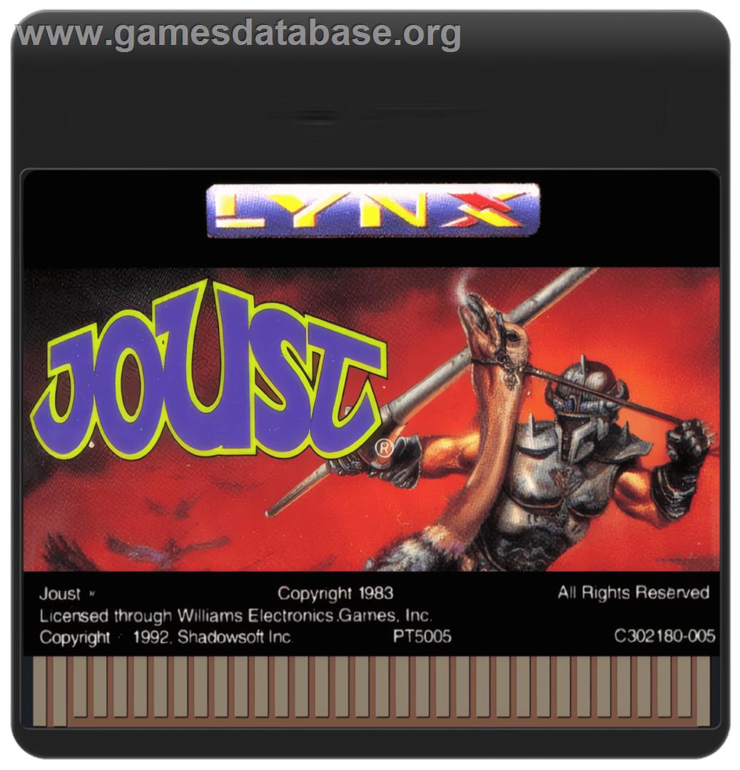 Joust - Atari Lynx - Artwork - Cartridge