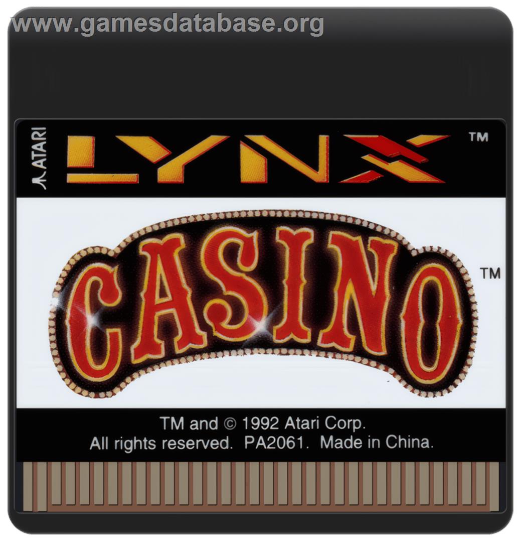 Lynx Casino - Atari Lynx - Artwork - Cartridge