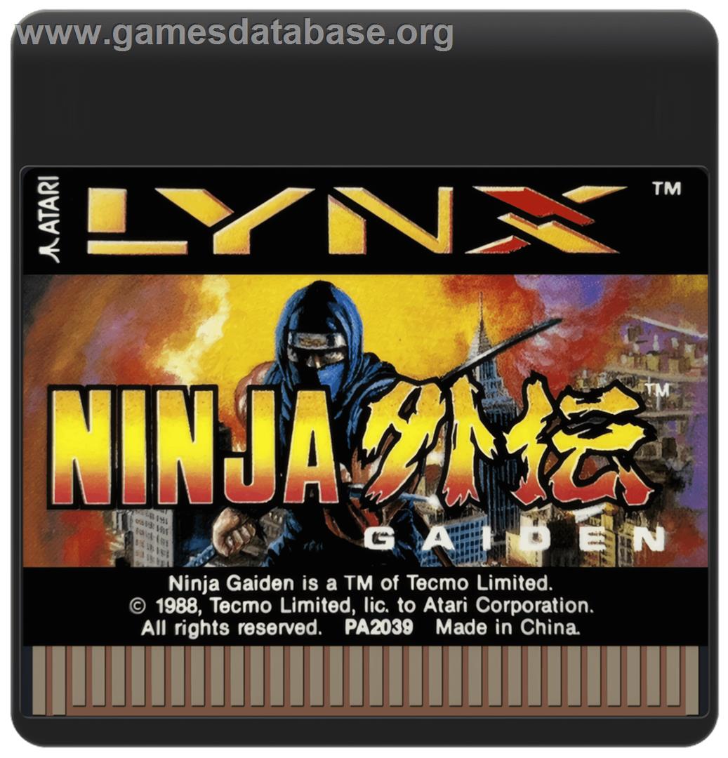 Ninja Gaiden - Atari Lynx - Artwork - Cartridge