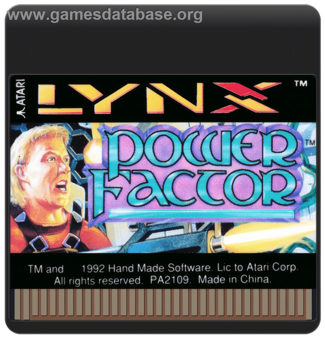 Power Factor - Atari Lynx - Artwork - Cartridge