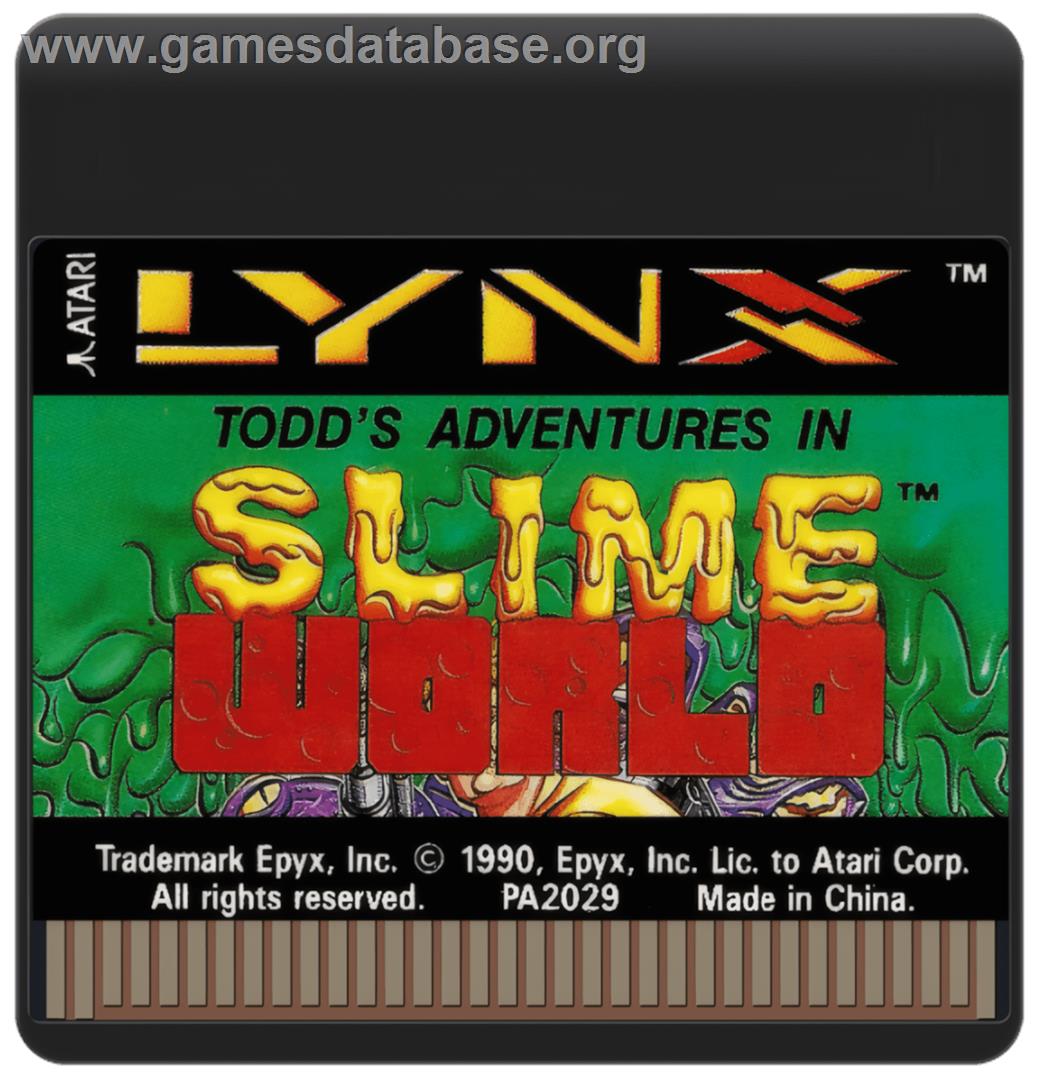 Todd's Adventures In Slime World - Atari Lynx - Artwork - Cartridge