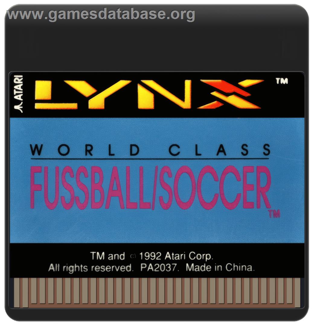 World Class Fussball/Soccer - Atari Lynx - Artwork - Cartridge