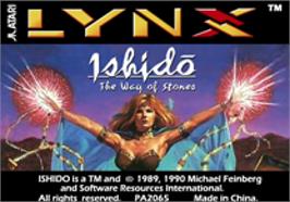 Top of cartridge artwork for Ishido: The Way of Stones on the Atari Lynx.