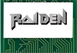 Top of cartridge artwork for Raiden on the Atari Lynx.