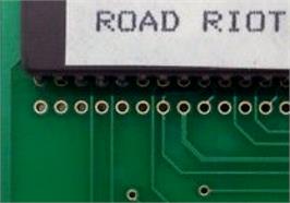 Top of cartridge artwork for Road Riot 4wd on the Atari Lynx.