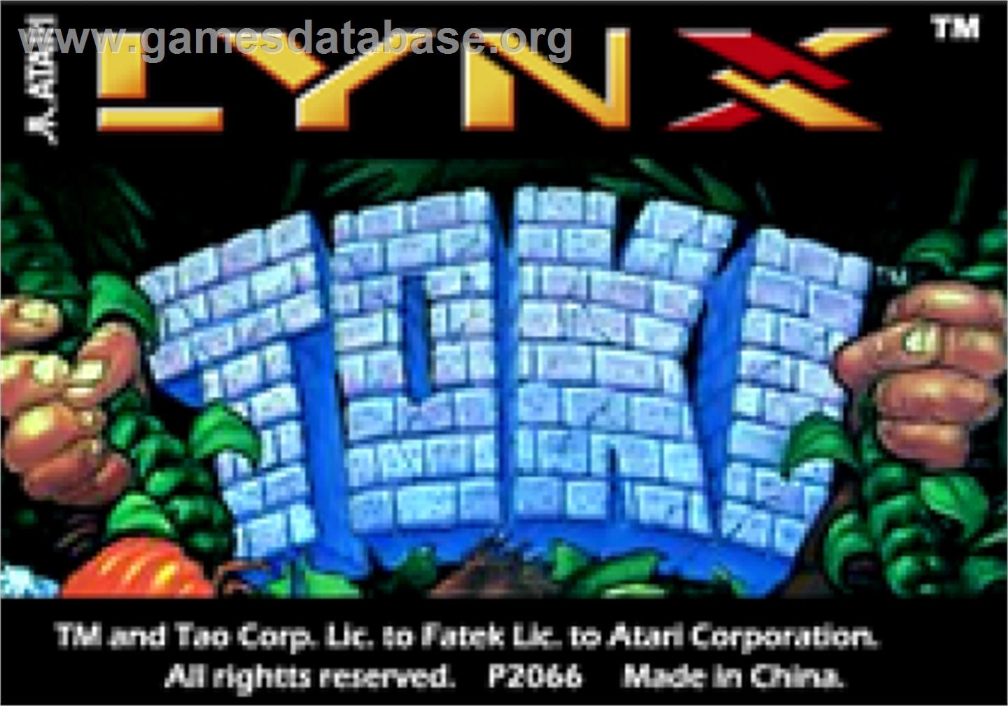 Toki: Going Ape Spit - Atari Lynx - Artwork - Cartridge Top