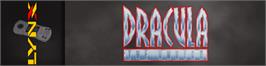 Arcade Cabinet Marquee for Dracula The Undead.