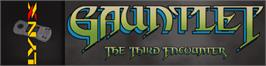 Arcade Cabinet Marquee for Gauntlet: The Third Encounter.