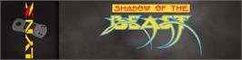 Arcade Cabinet Marquee for Shadow of the Beast.