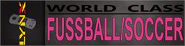Arcade Cabinet Marquee for World Class Soccer.
