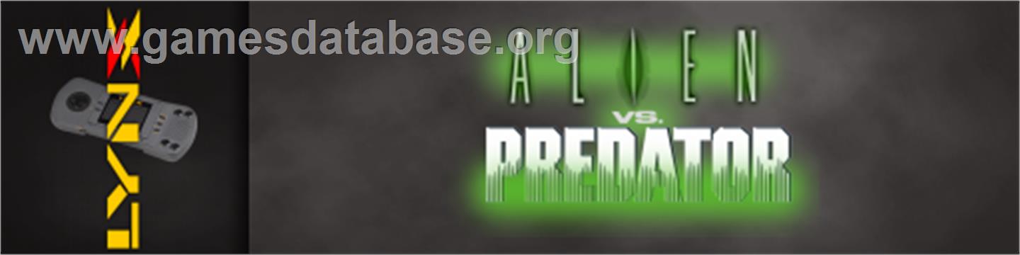 Alien vs Predator - Atari Lynx - Artwork - Marquee