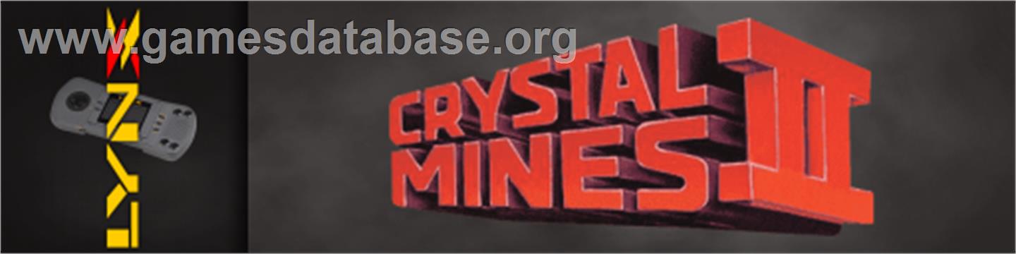 Crystal Mines II - Atari Lynx - Artwork - Marquee