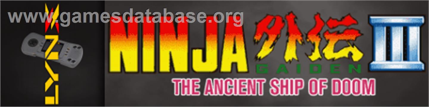 Ninja Gaiden 3 - The Ancient Ship Of Doom - Atari Lynx - Artwork - Marquee
