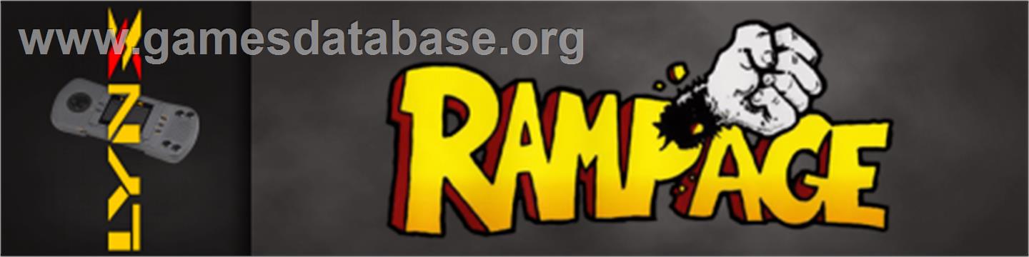 Rampage - Atari Lynx - Artwork - Marquee
