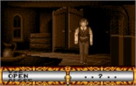 In game image of Dracula The Undead on the Atari Lynx.
