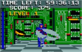 In game image of Electrocop on the Atari Lynx.