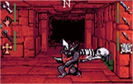 In game image of Eye of the Beholder on the Atari Lynx.