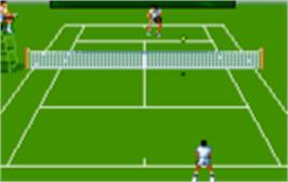 In game image of Jimmy Connors' Tennis on the Atari Lynx.