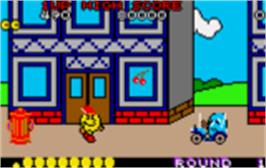 In game image of Pac-land on the Atari Lynx.