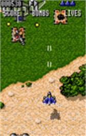 In game image of Raiden on the Atari Lynx.