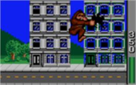 In game image of Rampage on the Atari Lynx.