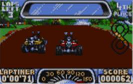 In game image of Road Riot 4wd on the Atari Lynx.
