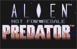 Title screen of Alien vs Predator on the Atari Lynx.