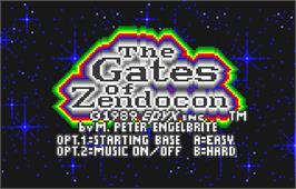 Title screen of Gates of Zendocon on the Atari Lynx.