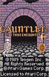 Title screen of Gauntlet: The Third Encounter on the Atari Lynx.