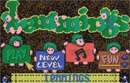 Title screen of Lemmings on the Atari Lynx.