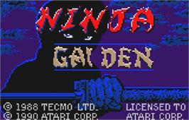 Title screen of Ninja Gaiden on the Atari Lynx.