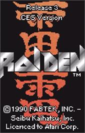 Title screen of Raiden on the Atari Lynx.