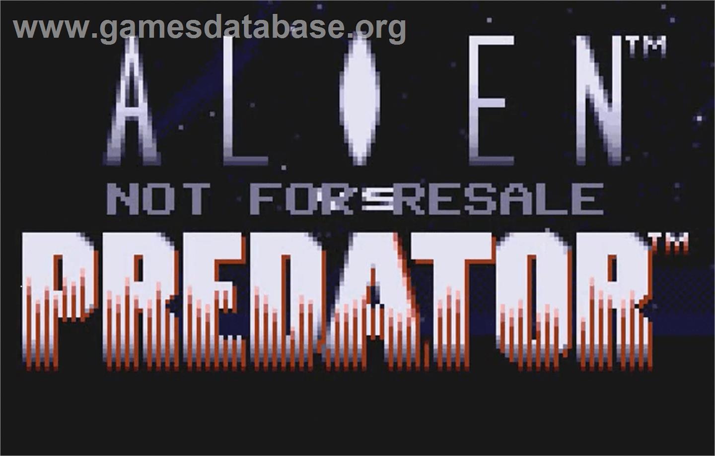 Alien vs Predator - Atari Lynx - Artwork - Title Screen