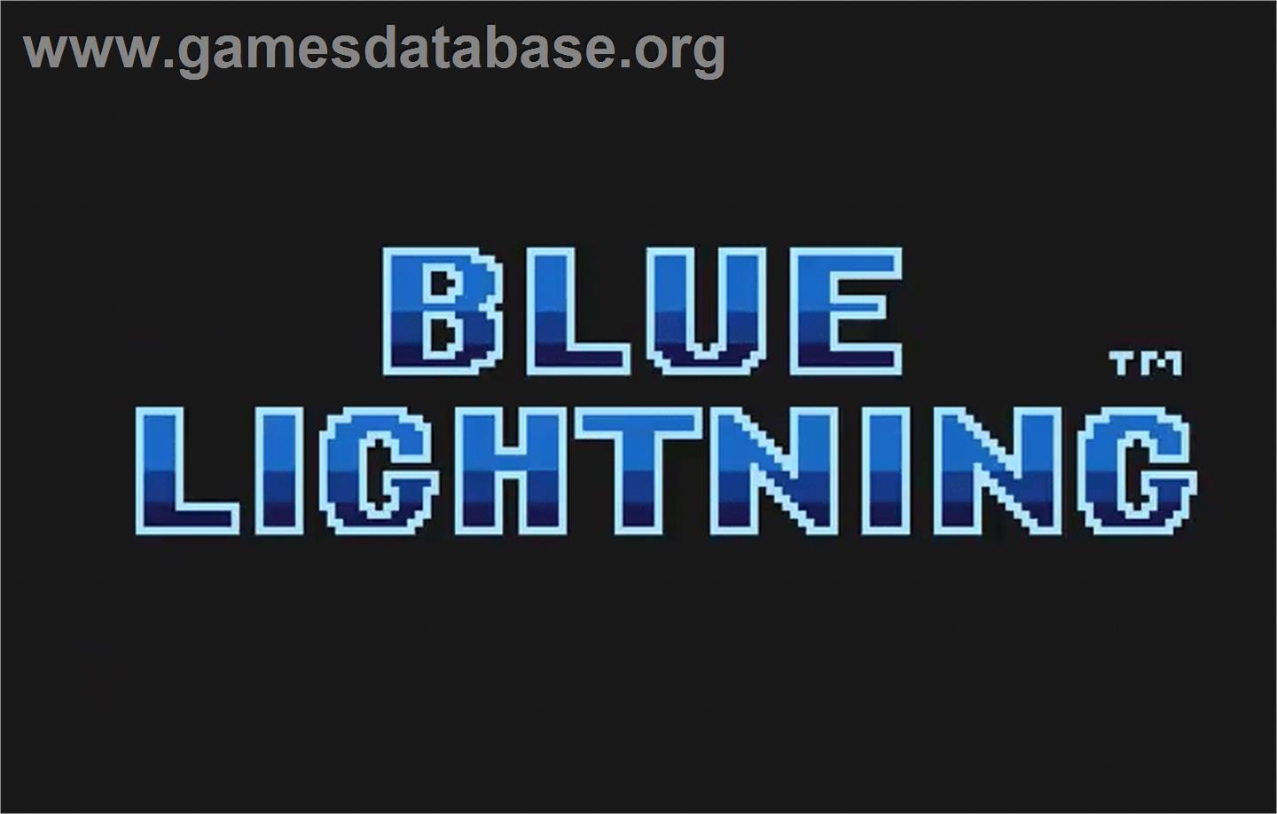 Blue Lightning - Atari Lynx - Artwork - Title Screen