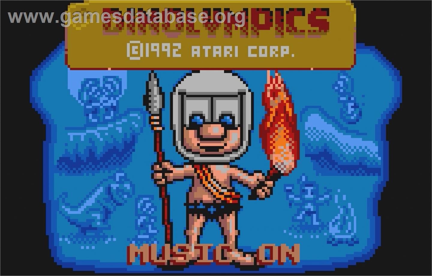Dinolympics - Atari Lynx - Artwork - Title Screen