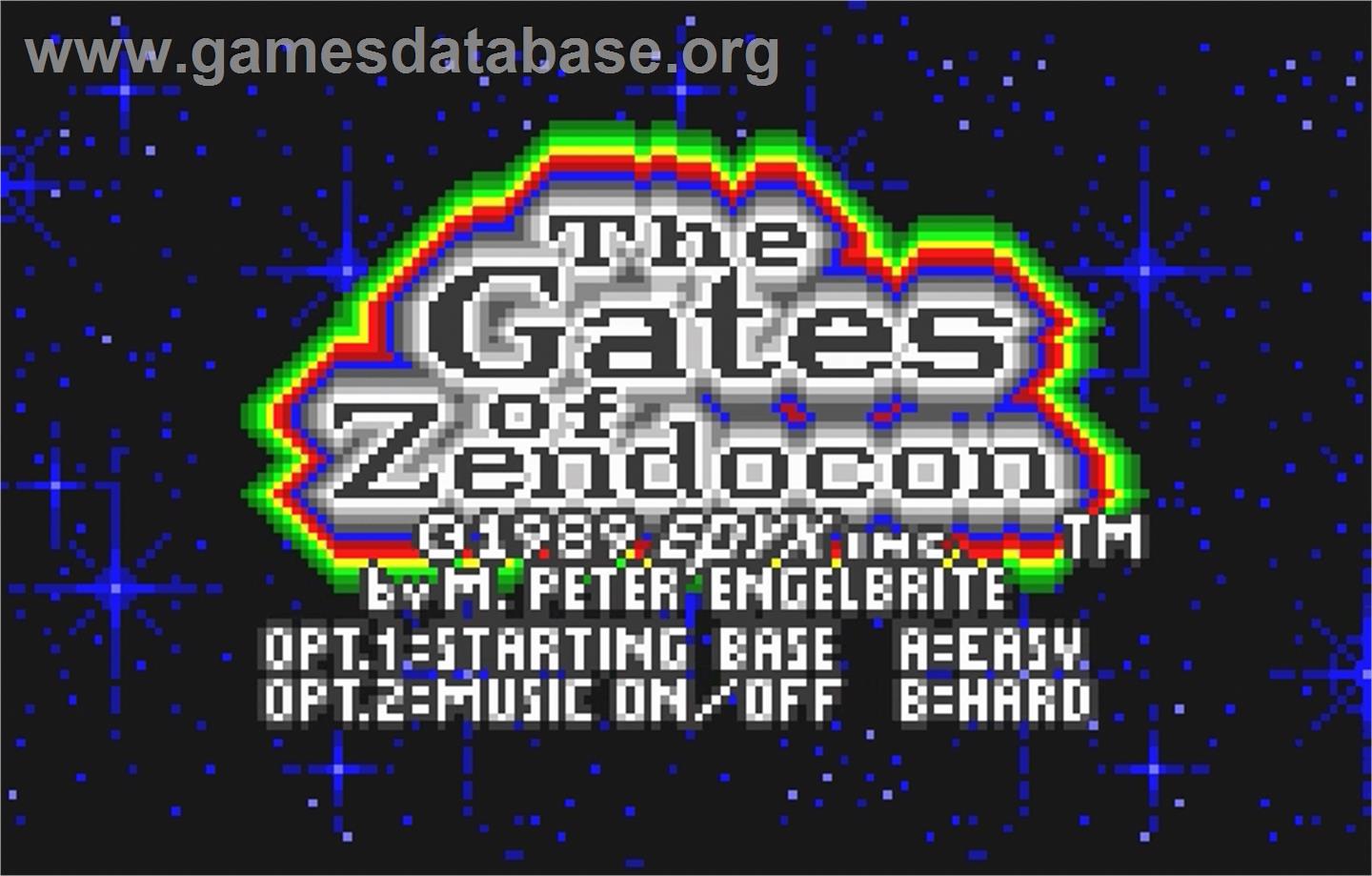 Gates of Zendocon - Atari Lynx - Artwork - Title Screen