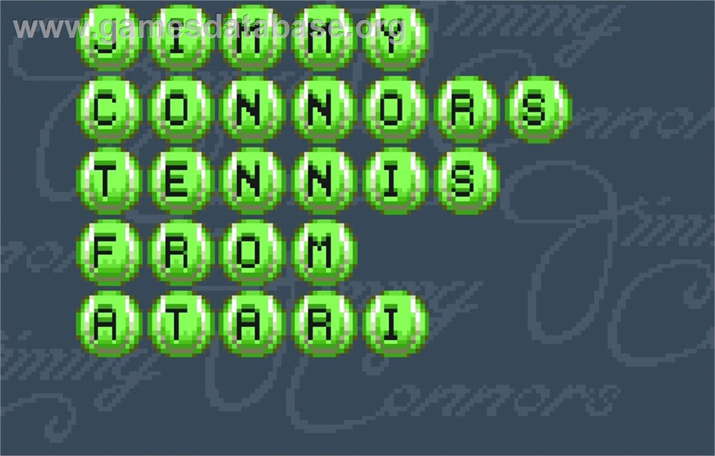 Jimmy Connors' Tennis - Atari Lynx - Artwork - Title Screen