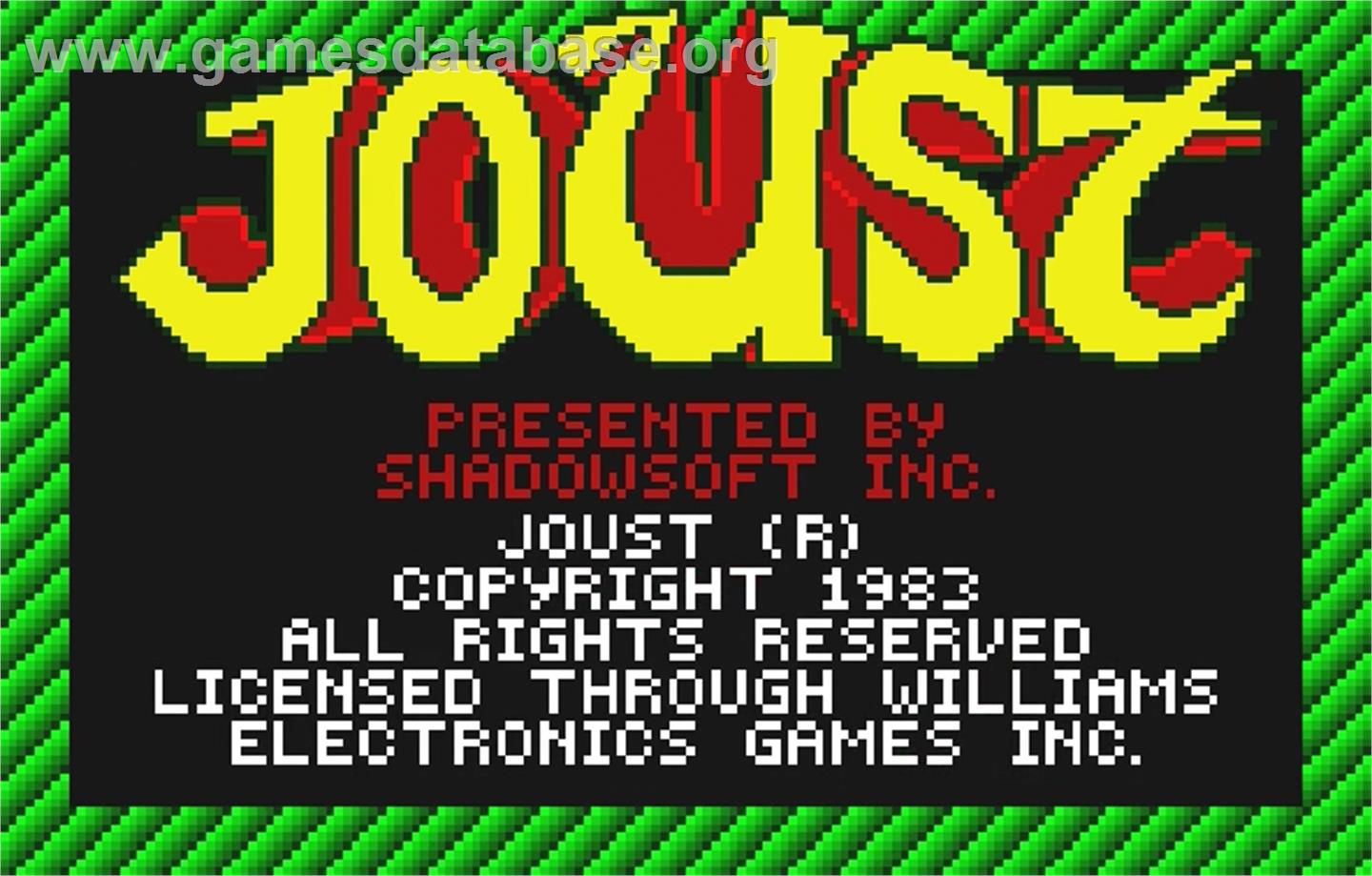 Joust - Atari Lynx - Artwork - Title Screen