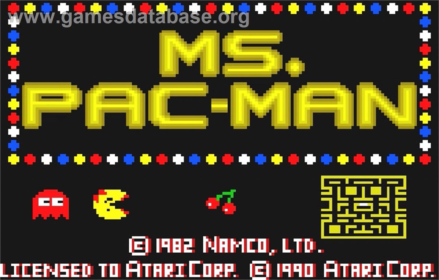 Ms. Pac-Man - Atari Lynx - Artwork - Title Screen