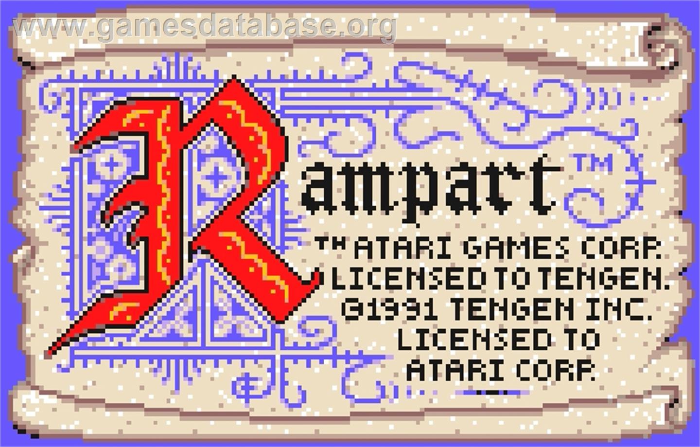 Rampart - Atari Lynx - Artwork - Title Screen