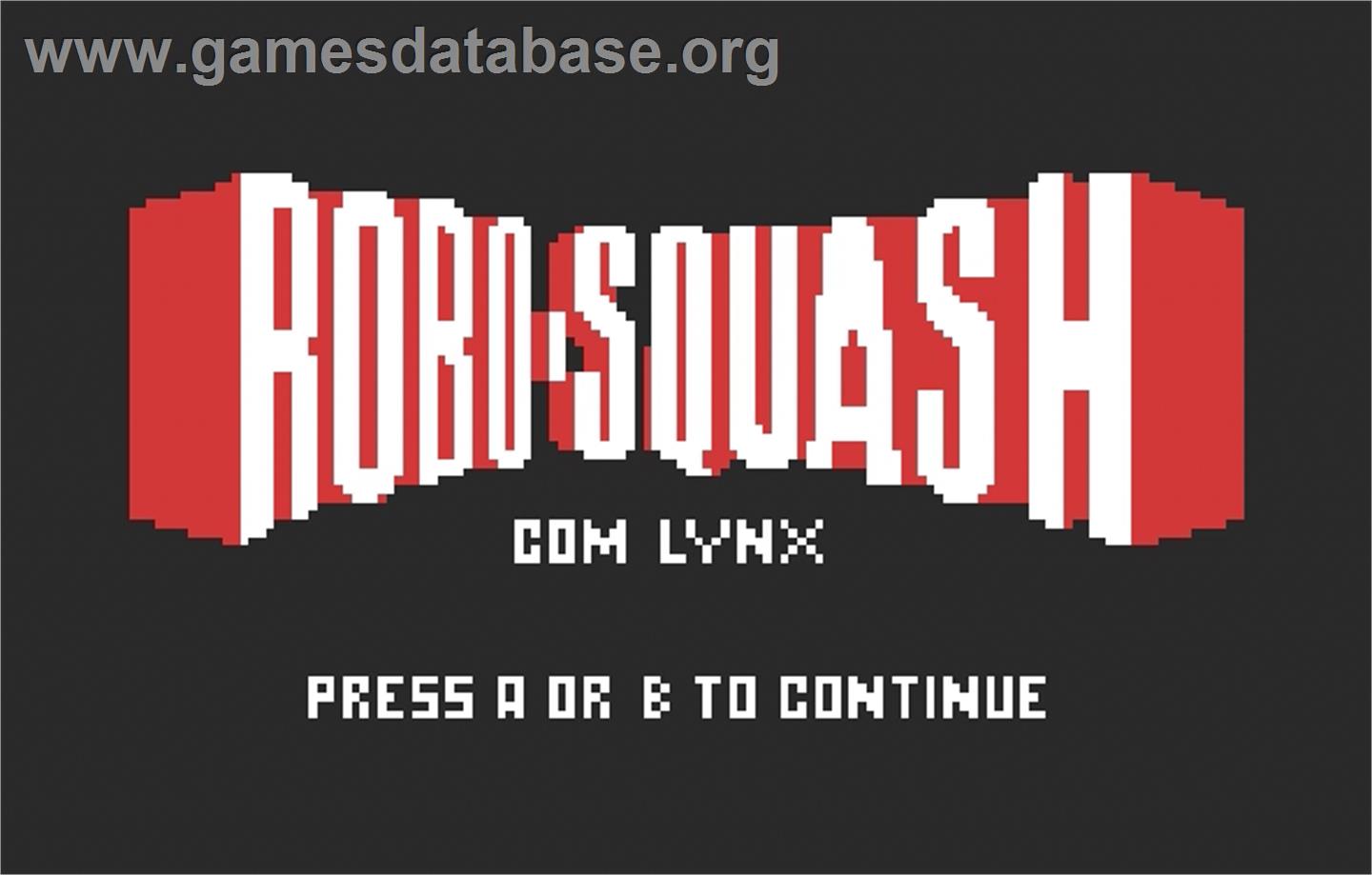Robo-Squash - Atari Lynx - Artwork - Title Screen