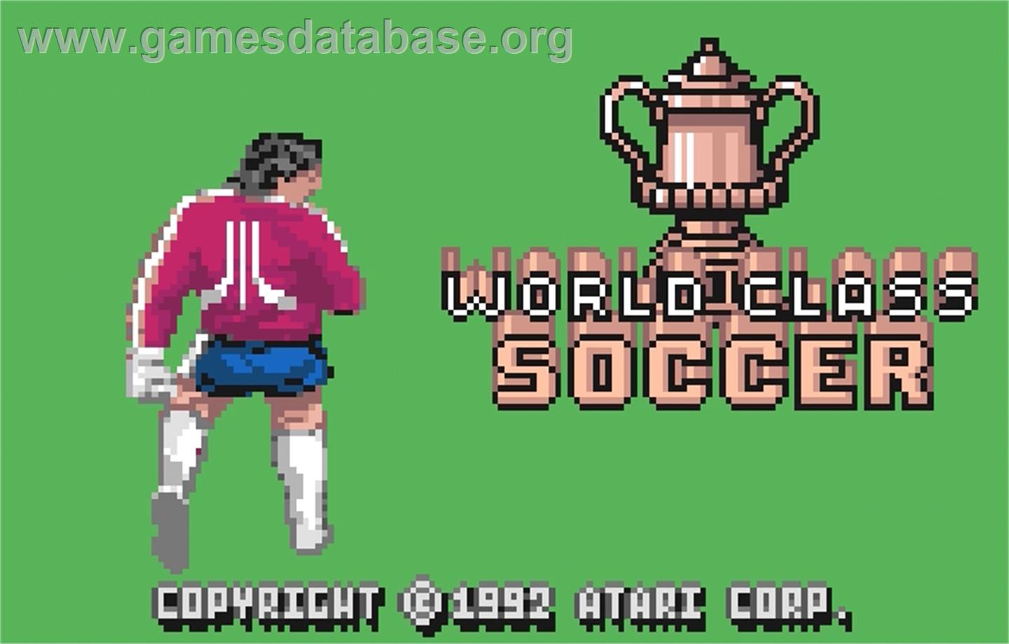 World Class Fussball/Soccer - Atari Lynx - Artwork - Title Screen