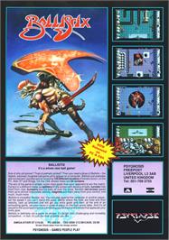 Advert for Ballistix on the Microsoft DOS.