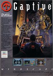 Advert for Captive on the Commodore Amiga.
